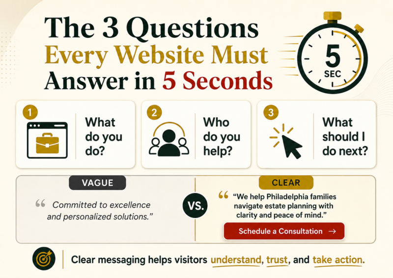 3 Questions Your Website Must Answer